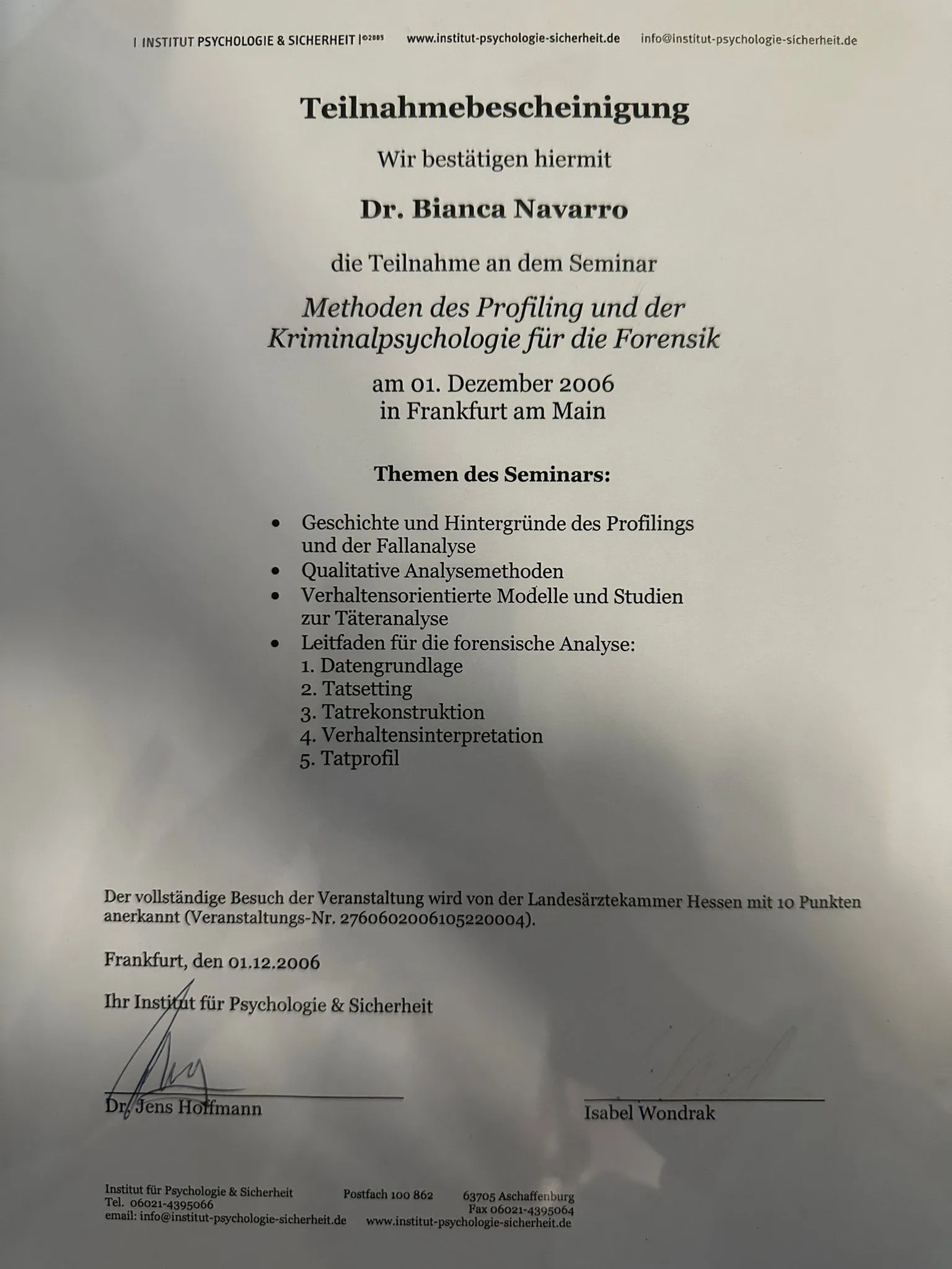 Medizinischer Richter Forensisches Institut