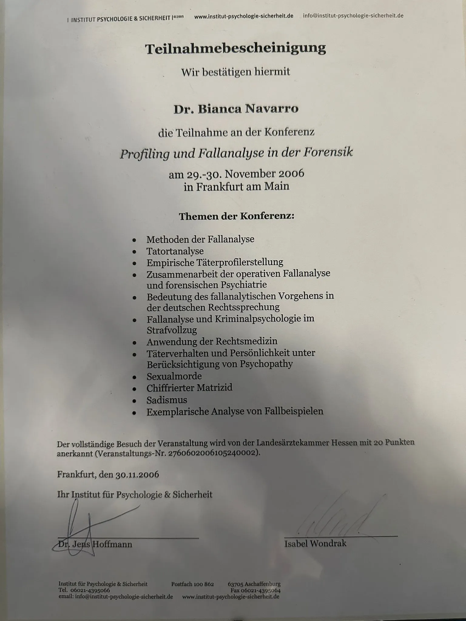 Medizinischer Richter Forensisches Institut